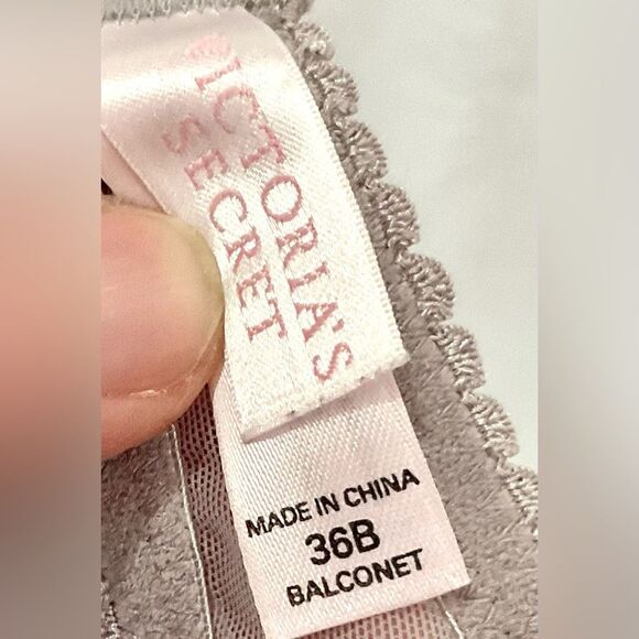 Victoria’s Secret unlined Demi bra & panty set Sz 36B & Small Balconette Thong - Picture 8 of 13